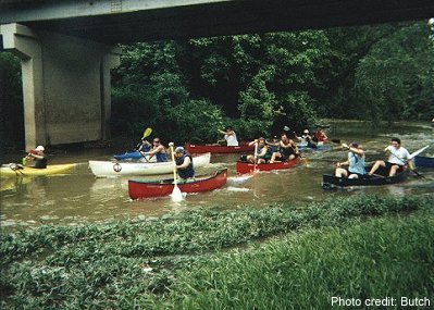 Start of the 1998 1st Annual Terrapin Creek Canoe & Kayak Race.